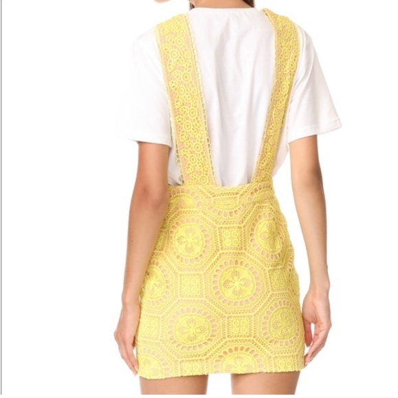 Anthropologie English Factory Contrast Lace Pinafore Dress - Picture 2 of 11